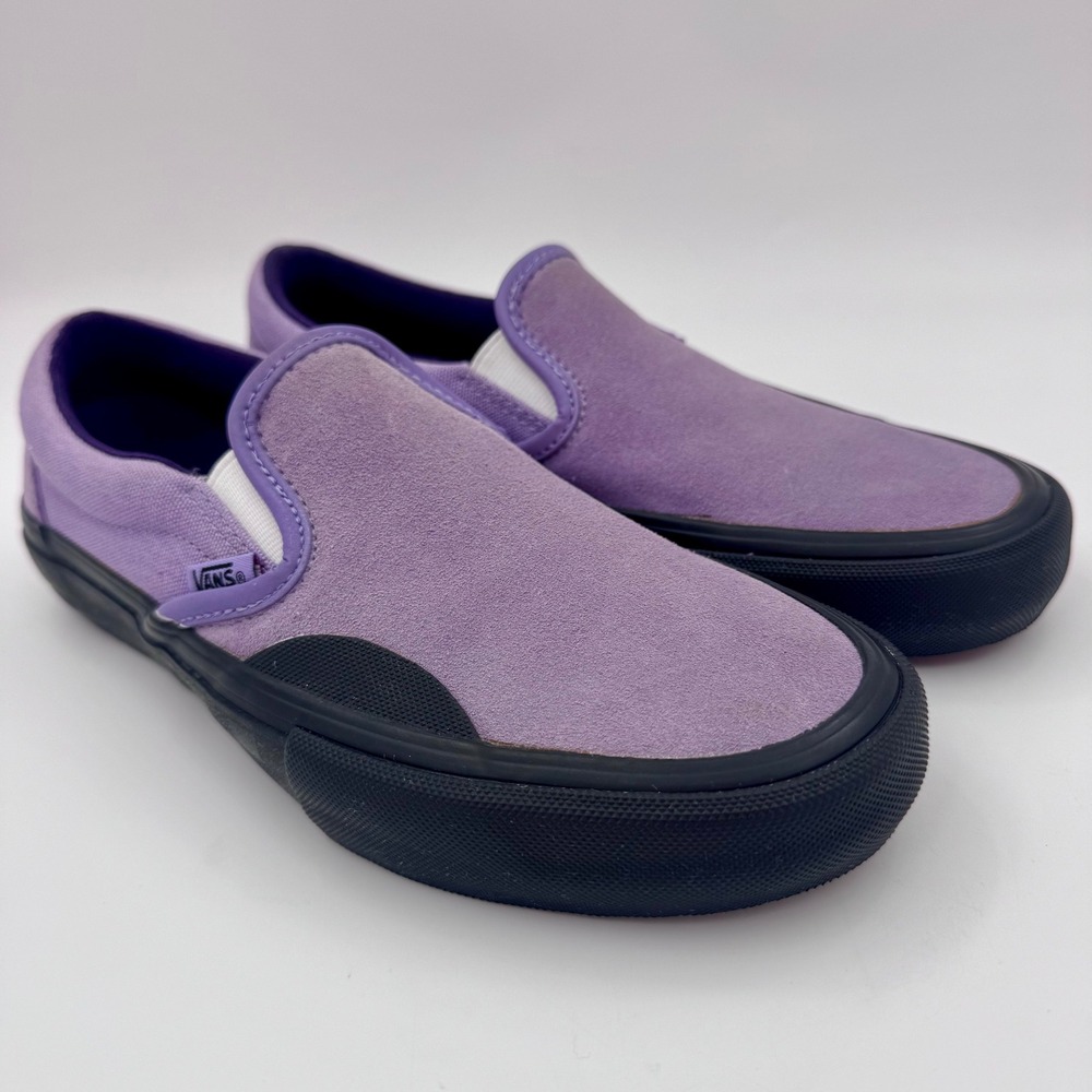 NWOB Vans Slip-On‎ Pro Lottie Ames Purple Black Skate Shoes Mens 6 721454